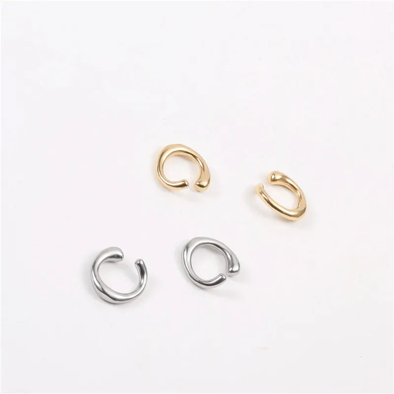Stainless Steel Ear Cuffs Geometric Earrings for No Ear Hole Piercing