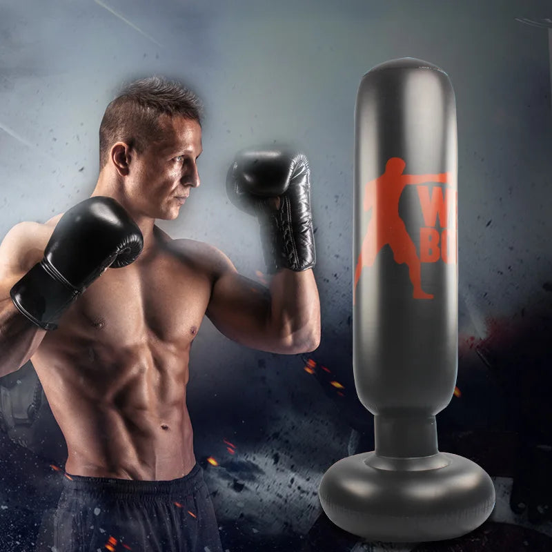 Inflatable Punching Bag - 63 Inch Standing Boxing Bag for Boys and Girls Free Standing Boxing Toy for Kids and Adult
