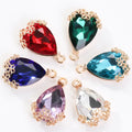 Single Pendant 3D Drop Shaped Glass Earring Rhinestones Sew-On Technique Loose Rhinestones