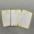 Customize Own Style Jewellery Paper Card Necklace&Earring Paper Display Card Printed Logo Jewelry Packaging Card Gold Edge