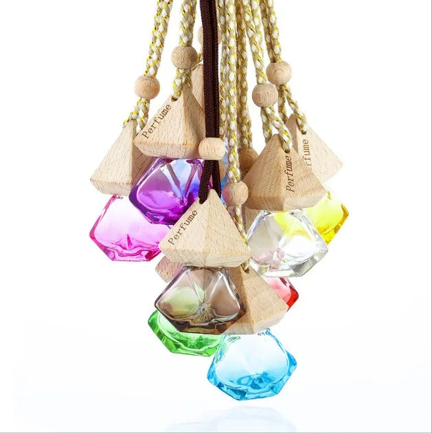 Customise 8ML Air Freshener Luxury Empty Car Hanging Perfume Bottle Refillable Fragrance Diffuser Glass Bottle
