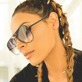 2025 UV400 Gold Frame Wholesale Unisex Vintage Sun Glasses Popular Retro Metal Sunglasses with mirrored pilot design