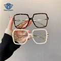 Teenyoun 2024 Square Black Frame Optical Glasses Large Full Frame Designer Clear Lens Glasses Eyeglasses