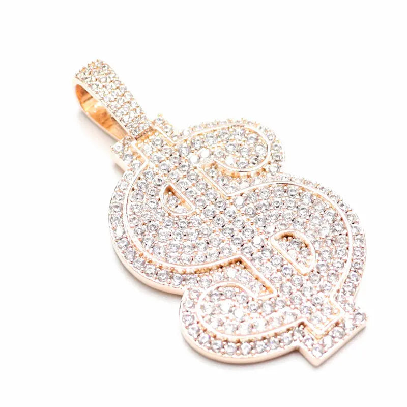 Wholesale Custom Logo Christian Brass Dollar Pendant Money European & American Fashion Style for Men Children's & Women's