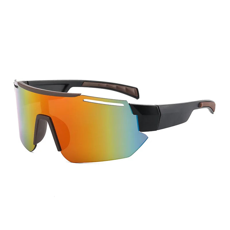 2022 Newest Large Oversized Sunglasses White Red Rimless Baseball Glasses Mirror for Outdoor Sports Cycling Eyewear for Men