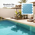Customized Pattern Blue Kiln Surface Irregular Shape Ceramic Foshan Triangle Mosaic Tile Swimming Pool