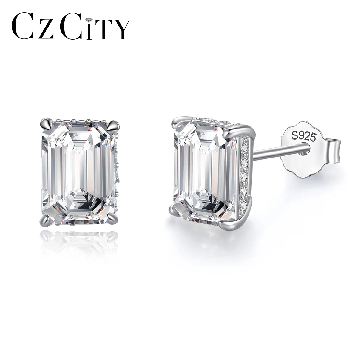 CZCITY Stud Charm Sterling Silver 925 Earing Woman Luxury Diamond 2026 Trendy Moissanite Earring Jewelry