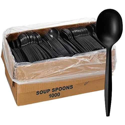 Disposable BPA-Free Biodegradable 6-inch Modern White Cornstarch Spoon Heavy Duty Kid-Safe Cutlery for Back School Fruit Usage