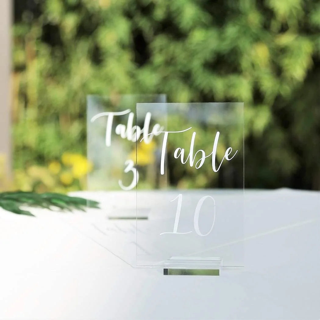 Wholesale Custom Logo Clear Acrylic Table Numbers Guangzhou Display Rack for Wedding