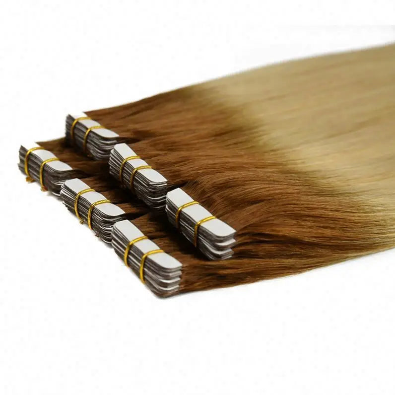 100% Virgin Human Invisible Tape in Russian Hair Extension Seamless Hair Tape Hair Extensions