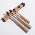 Customized Handle Color Bamboo Toothbrush Biodegradable With Colored Handle