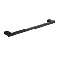 Modern Hotel Bathroom Square Black Brushed Stainless Steel Single Towel Bar with Heater