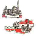 Custom Design Logo Magnets for Fridge Vienna Tourist Souvenirs Custom Magnets Fridge 3D Metal Fridge Magnets