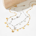 YAZKY Trendy Butterfly Necklace 18K Gold Plated Stainless Steel Link Chain Charm High-grade Jewelry Gift for Women