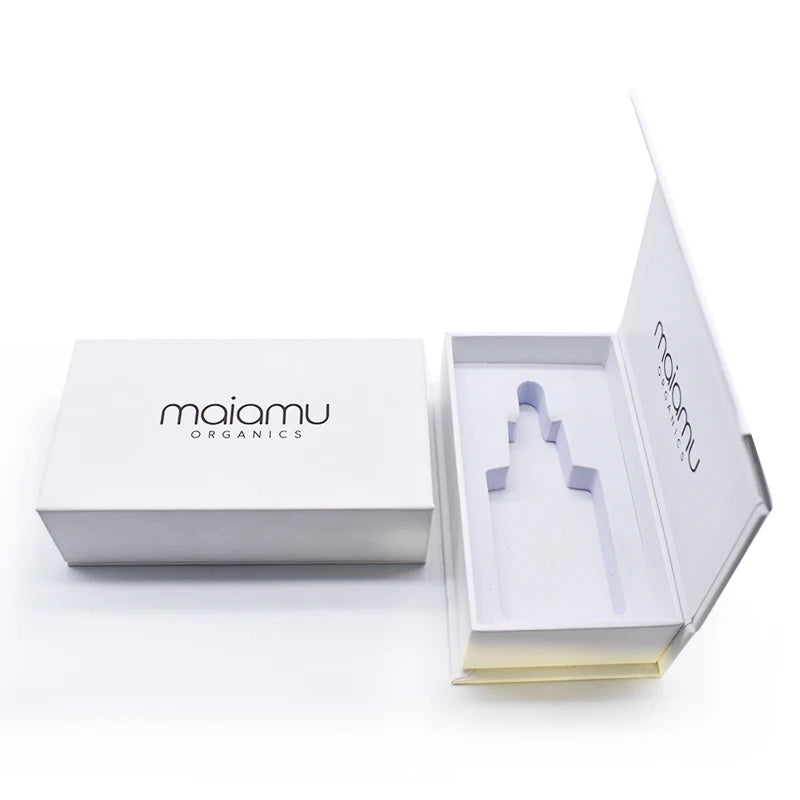 Cosmetic Packaging Box Paper Rigid Boxes Embossing Sponge Recycled Custom Colors Magnetic Closure for Essential Oil Perfume