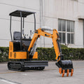 China New Mini Digger Hydraulic Mini Crawler Diesel Type Blue Small Excavator 1ton Price for Sale