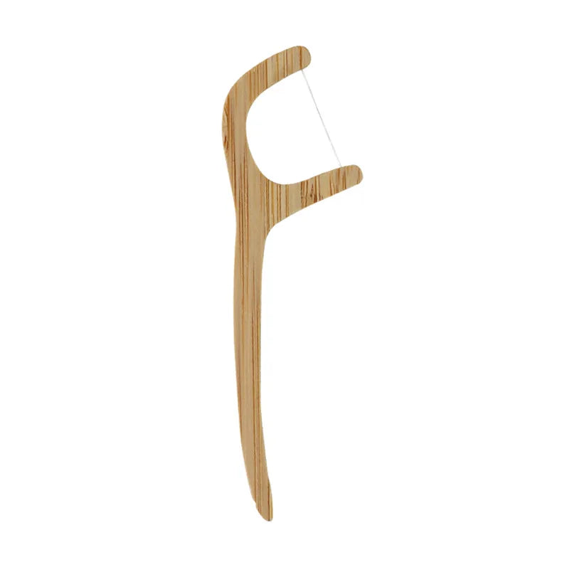 BPA Free Biodegradable Dental Floss Stick Biodegradable Bamboo Dental Floss Pick for Oral Clean