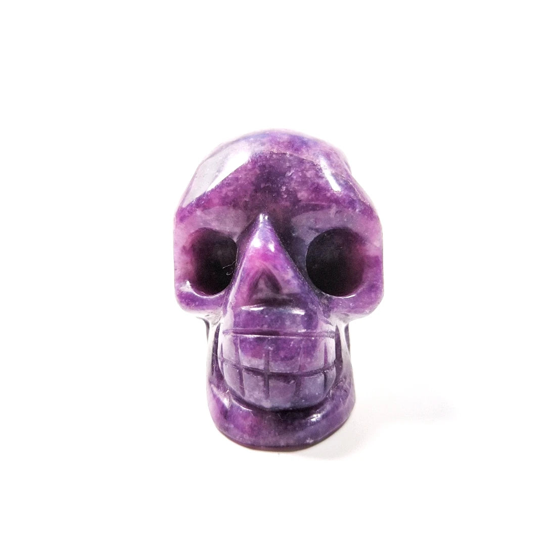 Huiying 2 Inch Amethyst Skulls Natural Carved Stone Healing Stone Crafts