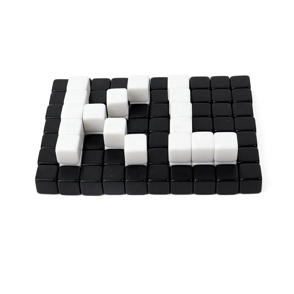 10mm Black or White Acrylic Blank Dice with Straight Corner Factory Supply Custom Color logo for Education and Casino Game
