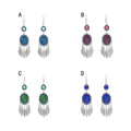 Leaves Tassels Women Drop Earrings Vintage Bohemian Ethnic Charms Earrings