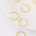 Earring Charms Hoop Earrings Fancy Earring Hooks for Jewelry Making 18k Gold Plated Geometric Brass Environmental Friendly 50PCS