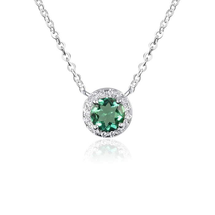China Wholesale 925 Silver Jewelry Charm Necklace 925 Sterling Silver Moissanite Necklace Chain Emerald Necklace Set
