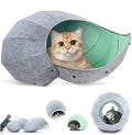 Felt Cat Bed Cave Felt Donut Cat Cave Bed for Cats and Kittens