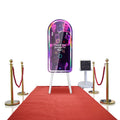 45/32 Inch Round Red LED Carpet Magic Mirror Photo Booth Photo Booth and Photobooth Compatible with Cameras Video Booth