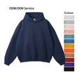 Men Clothes Factory 350gsm Hoodie Custom Heavyweight Grey Blank Fleece Pullover Oversized Plain Solid Men's Hoodies