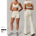 Yoga suit set tight fitting high waist yoga quick drying fitness suit sports running suit women's