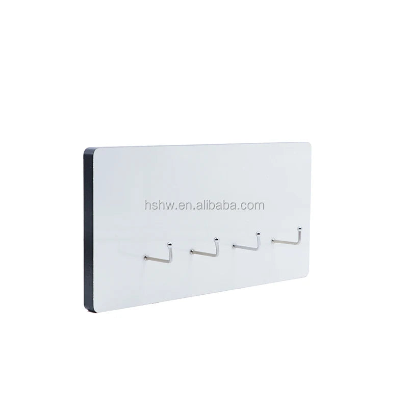 4 Hooks MDF Wood Sublimation Gloss Key Hangers for Clothes Multifunctional Home & Garment Use Wholesale