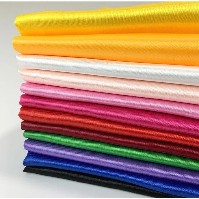 Factory Price Wholesale 50D Poly Satin-fabrics Bridal Charmeuse Polyester Stretch Silk Satin Fabric for Pajama