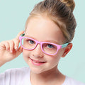 2026 Unbreakable Silicone Cartoon Pattern Adult Glasses Anti Blue Light Soft Square Optical Frame Round Shape