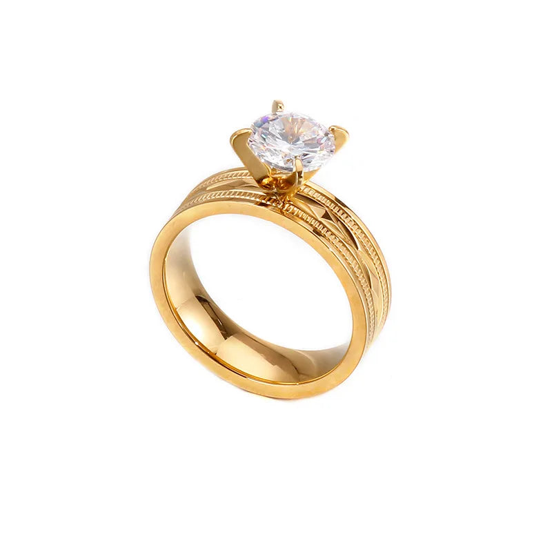 Polished Lab Grown Synthetic Loose Diamond Ring Stainless Steel  Wedding Ring Gold Gram Price Loose Gemstone Rings