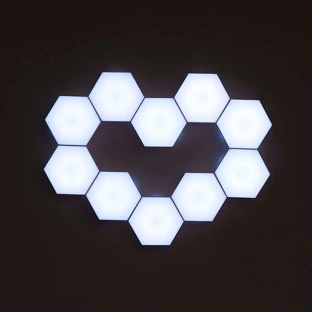 Hexagonal Wall Light Modular Touch Sensitive Light Hexagon Wall Lamps Creative Geometry Assembly LED Night Light