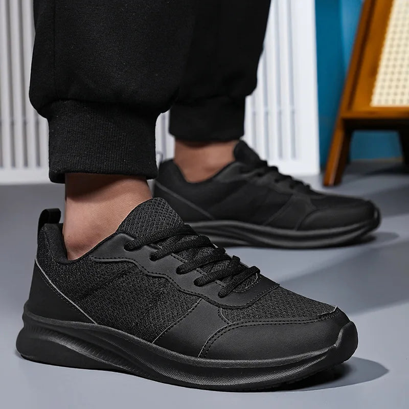 Men's Mesh Breathable Anti-odor Trainers Stretch Anti-slip Men's Running Shoes Comfortable Convenient Men's Casual Shoes