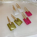Colorful Resin Acrylic Geometric Pendant Drop Earrings for Women Girl Trendy Statement Earrings Fashion Jewelry Gift