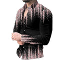 Man Long Sleeve Shirt Graphic Printed Causal Shirt for Men