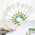 2026 Best Top Seller Kitchen Nylon Utensil Set of 12 Pcs with Green Handle