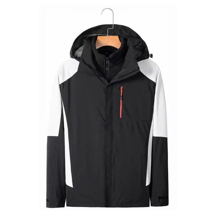 Custom Men's Mountain Waterproof Jacket Windbreaker Outdoor Soft Shell Hooded Jacket 2024 New Design  Running Hiking Rain Jacket