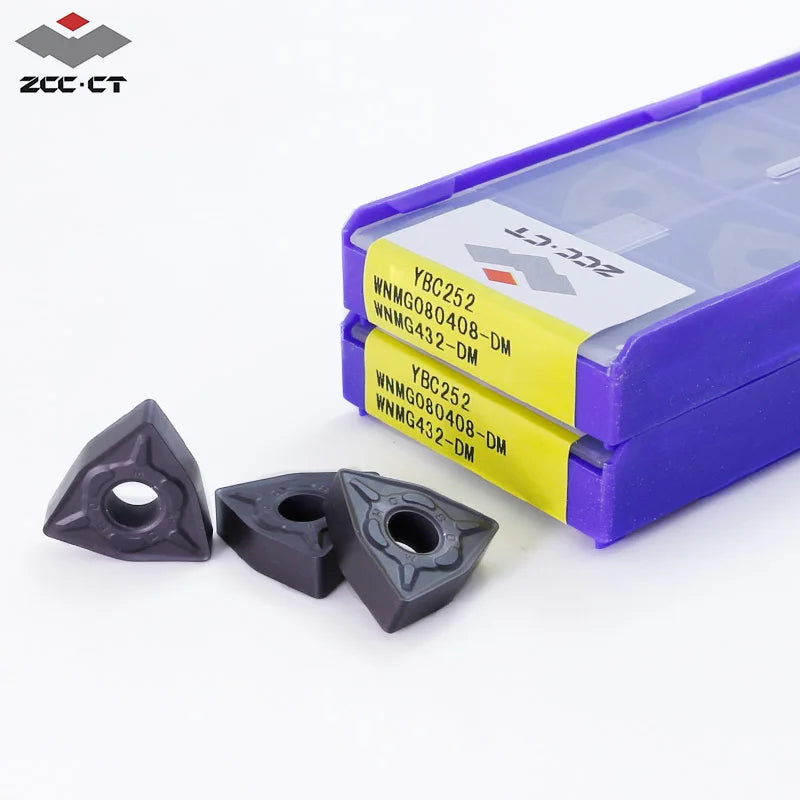 ZCC-CT CNC Lathe Turning Tools WNMG Series Carbide Inserts for Steel Parts Processing Models WNMG060408/080404-DM YBC252 OEM