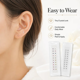 Fashion Crystal Rhinestone Magnetic Ear Seeds Stickiers Magnetic Beads Auricular Acupuncture Point Patches for Decoration