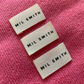Eco-friendly Ink Company logo Neck Cotton Tagsoft Children Clothing Cotton Label With Printing logo