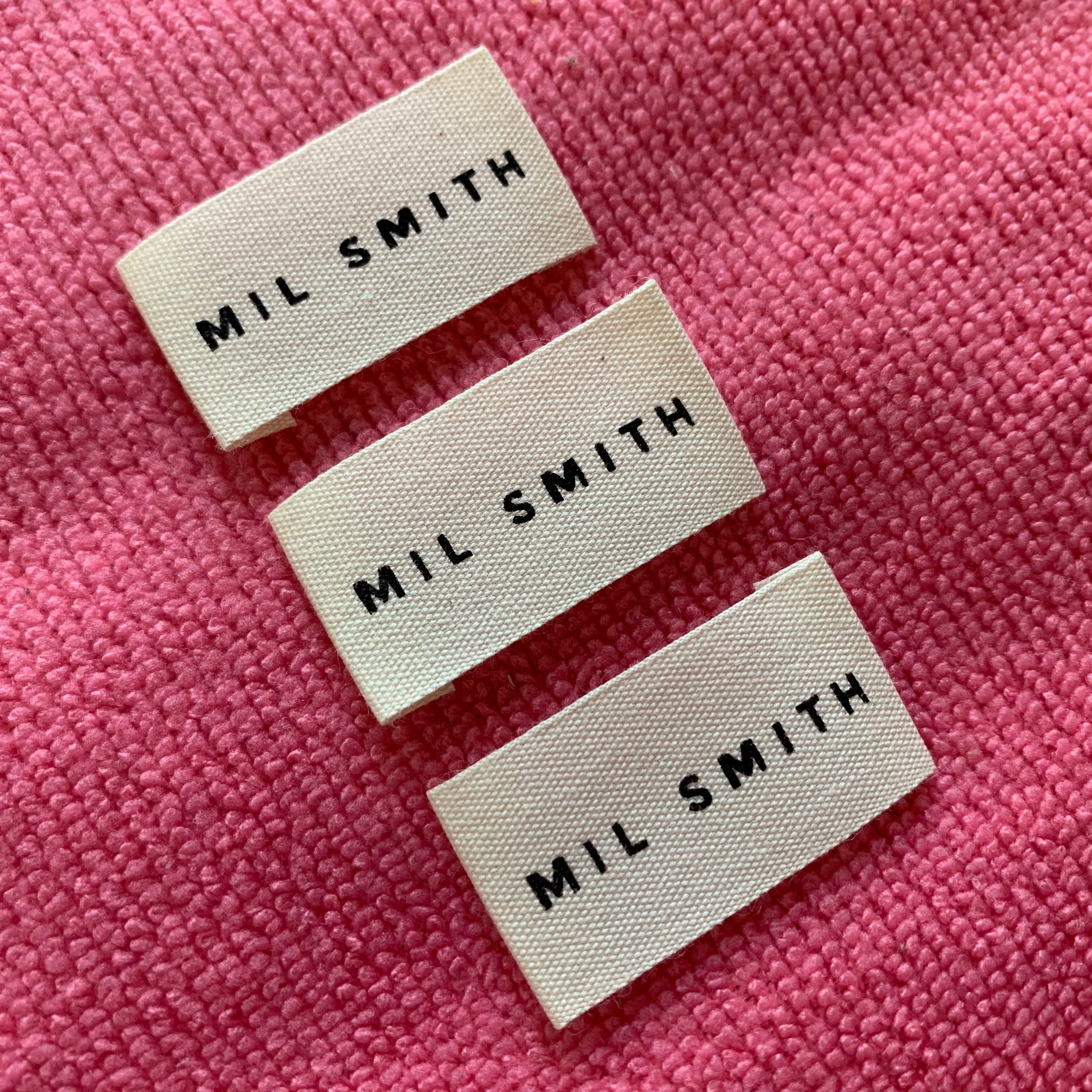 Eco-friendly Ink Company logo Neck Cotton Tagsoft Children Clothing Cotton Label With Printing logo