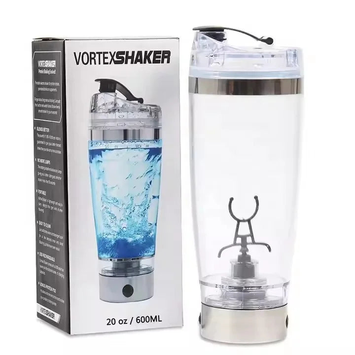 2026 New Minimalist Plastic Electric Protein Shaker Gym Sport Water Bottle 450/600ml Capacity Made Wheat Newest Mixer Mug