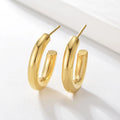 KE2039  Peishang Brass Brand Hoop Earrings Manufacturer Gold Plated Thick Hoop Earrings Women
