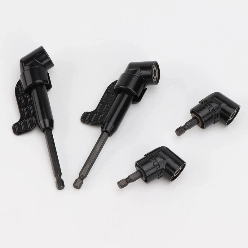 105-Degree Angle Screwdriver Bit Holder with Fly Handle Right Angle Screwdriver Attachment Wrench Tool Corner Drive System