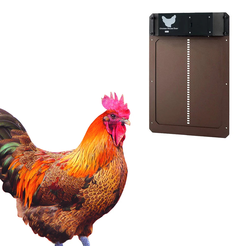 Good Quality Automatic Coop Door Automatic Light Sensing Chicken Door  Waterproof Plastic Chicken Door