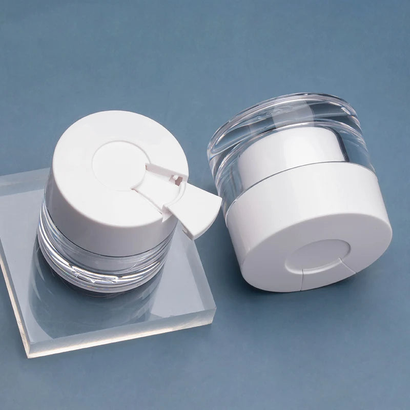 50g Empty Double Layer High Quantity Acrylic Cosmetic Jar Skin Care Cream Plastic  Jars with Spoon
