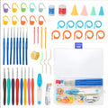 Crochet Hook Set Yarn Knitting Needles with Soft Handle TPR Crochet Needles Sewing Accessories